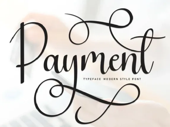 Payment font