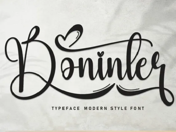 Boninter Script font