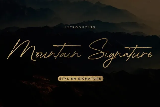 Mountain Signature font