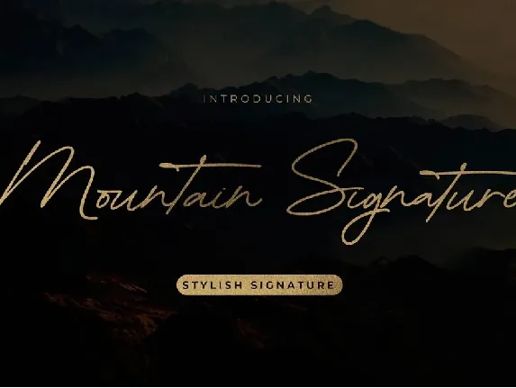 Mountain Signature font