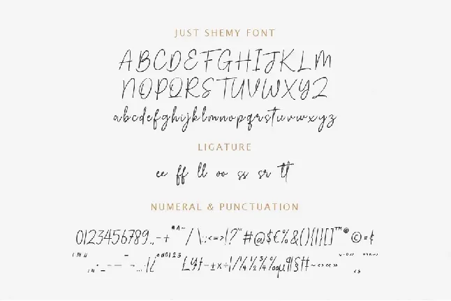 Just Shemy font