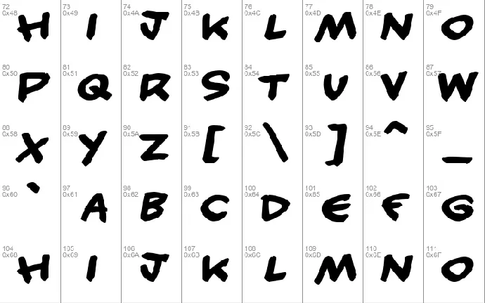 Handy candy font