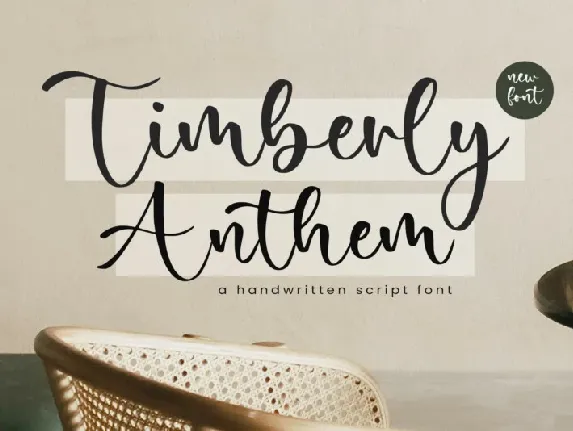 Timberly Anthem font