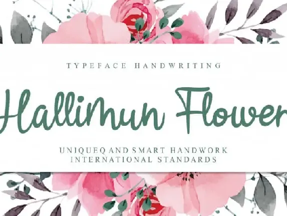 Hallimun Flower Script font