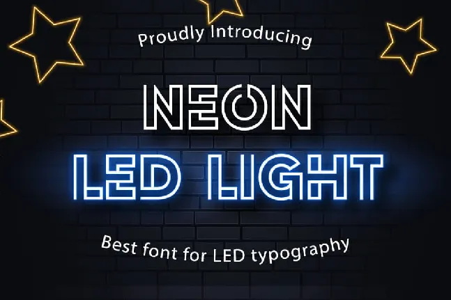 Neon Led Light font