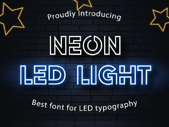 Neon Led Light font