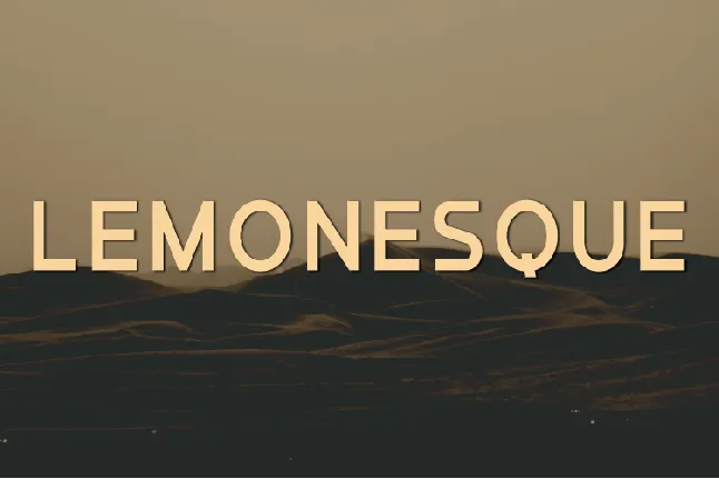 Lemonesque font