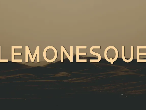 Lemonesque font