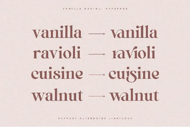 Vanilla Ravioli font