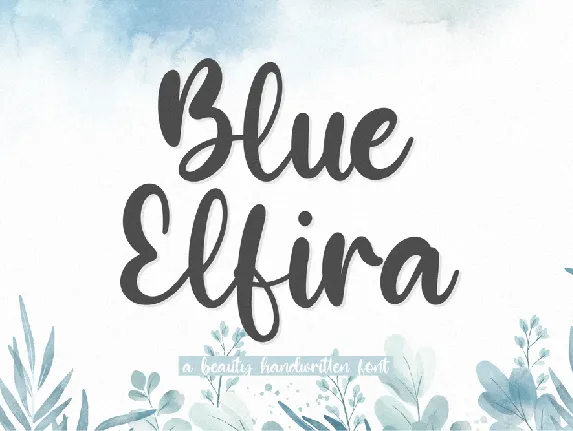 Blue Elfira font