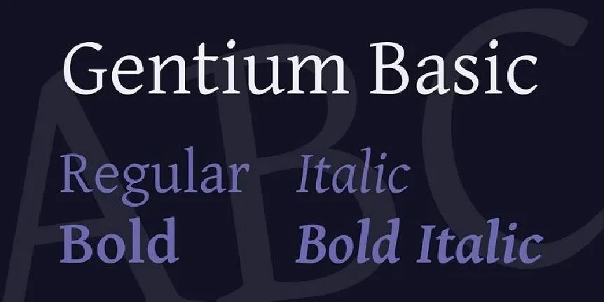 Gentium Basic font