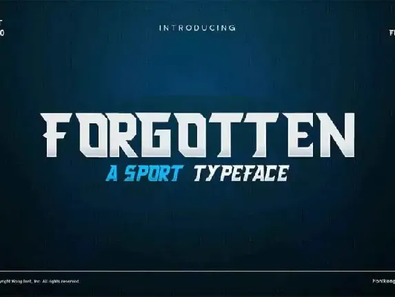 Forgotten Display font