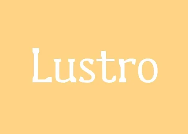 Lustro font