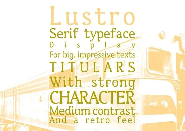 Lustro font