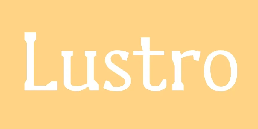 Lustro font