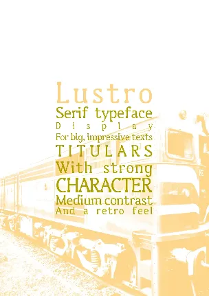 Lustro font