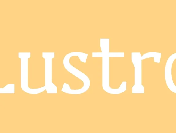 Lustro font