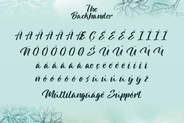 The Backhander Demo font