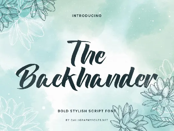 The Backhander Demo font