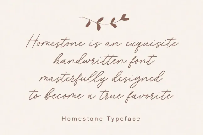 Homestone font