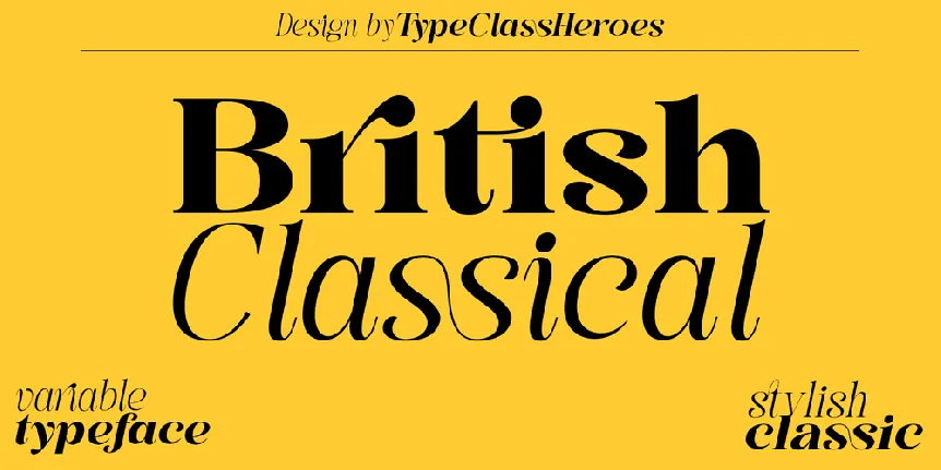 British Classical Typeface font