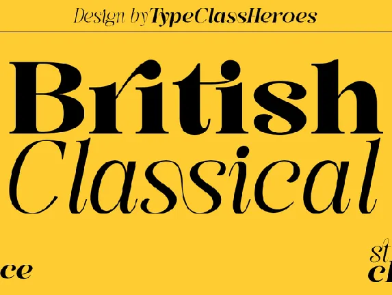 British Classical Typeface font