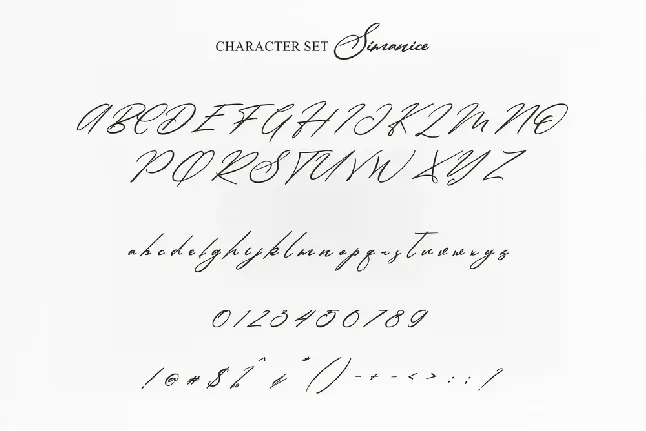 Simanice Signature font