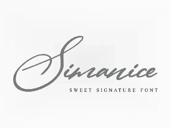 Simanice Signature font