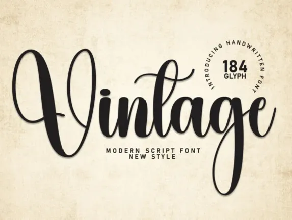 Vintage Handwritten Typeface font