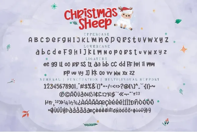 Christmas Sheep font