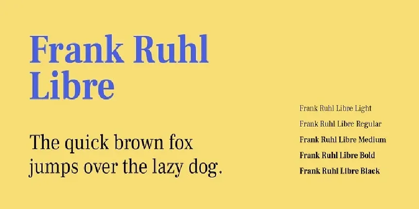 Frank Ruhl Libre Serif Family font