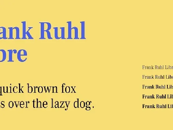 Frank Ruhl Libre Serif Family font