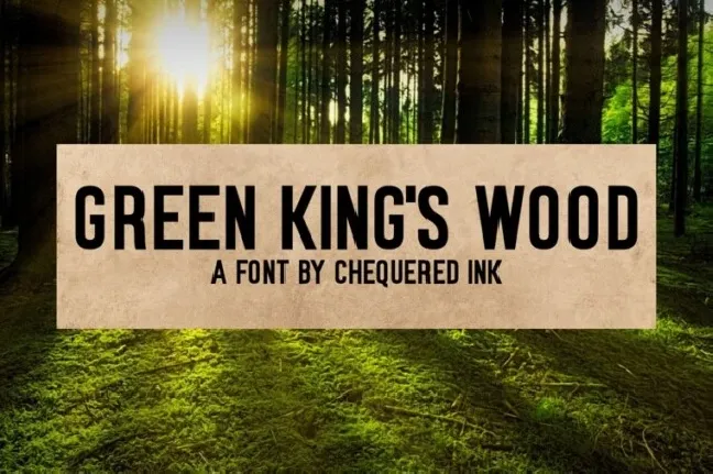 Green King ‘s Wood font