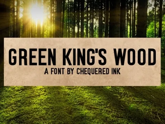 Green King ‘s Wood font