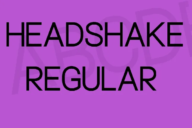 Headshake font