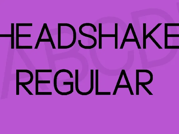 Headshake font