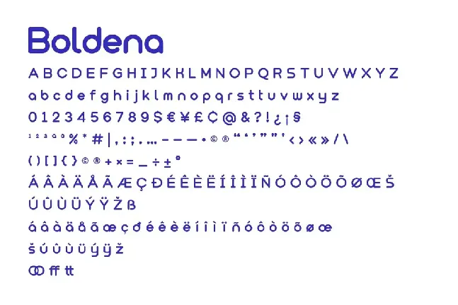 Boldena font