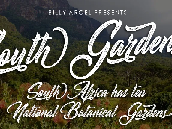 South Gardens Personal Use font