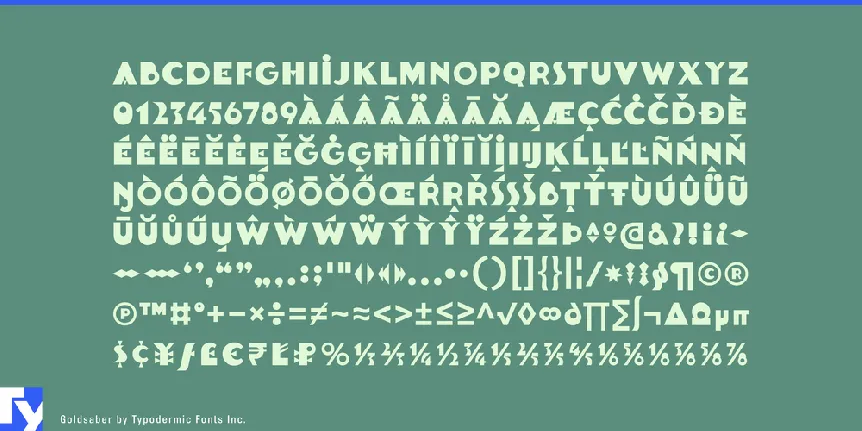 Goldsaber font