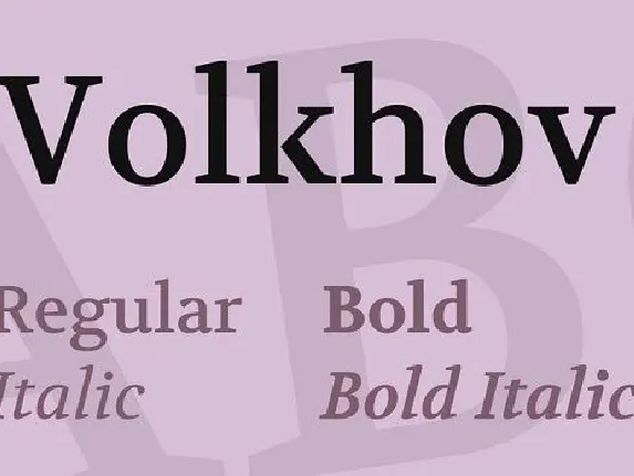 Volkhov Serif Family font