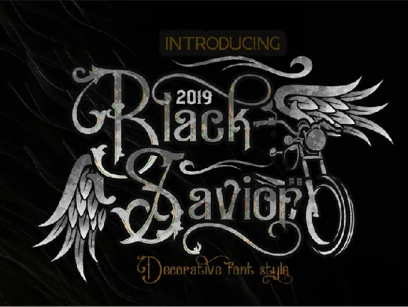 Black Savior Victorian Retro font