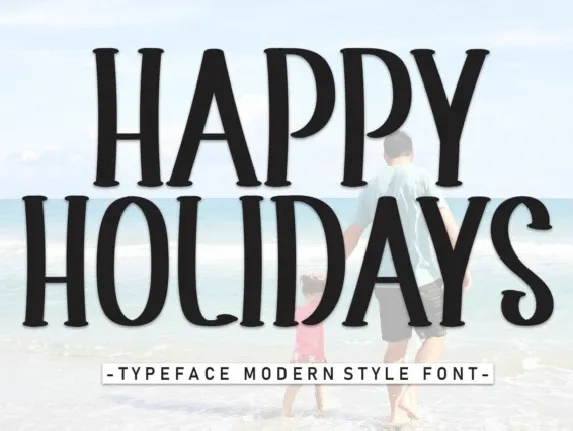 Happy Holidays Display font