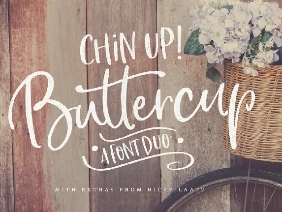 Chin Up Buttercup font