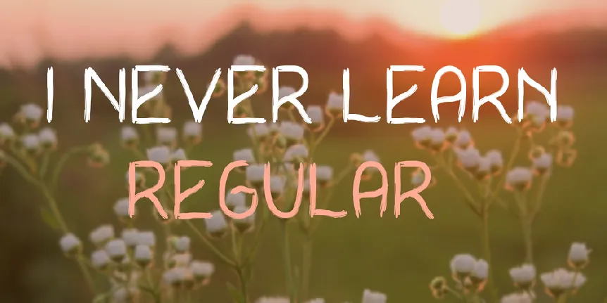 I Never Learn font