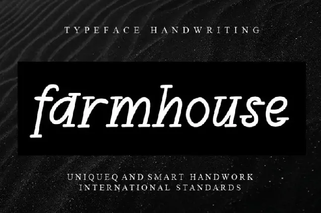 Farmhouse Display font