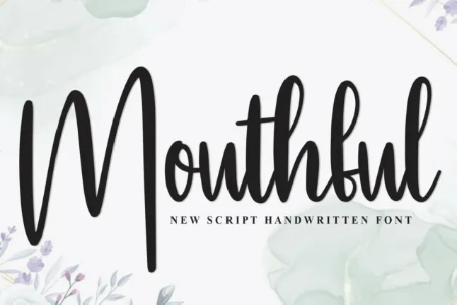 Mouthful Script font