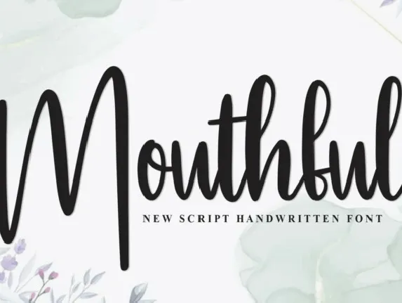 Mouthful Script font