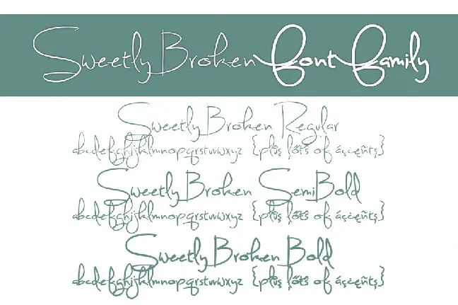 Sweetly Broken Family font