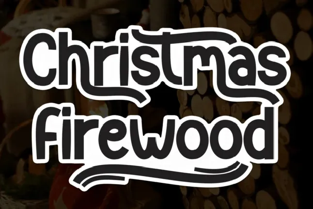 Christmas Firewood Display font