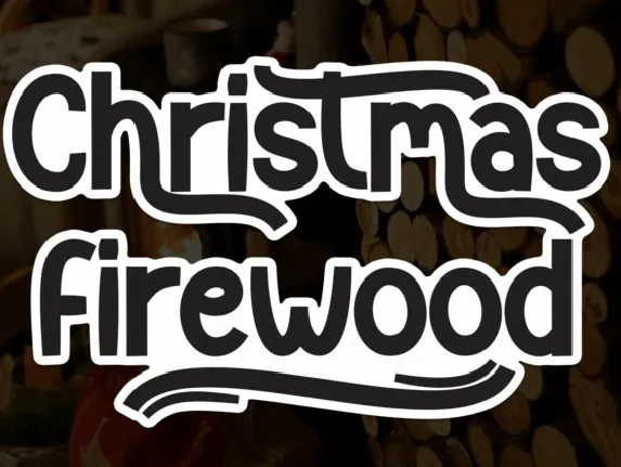 Christmas Firewood Display font